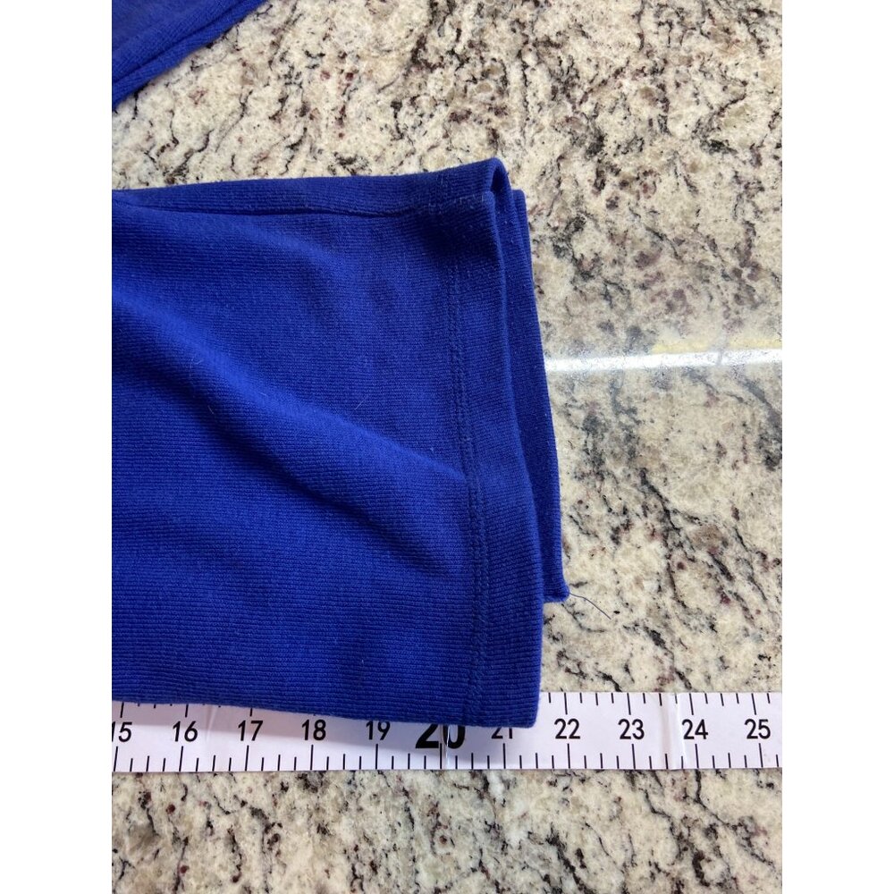 Vintage Onque Casuals Cardigan Small Blue Ugly Christmas Sweater Snowman Stars - Picture 8 of 10